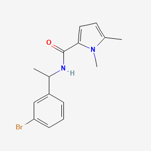 molecular formula C15H17BrN2O B7517188 N-[1-(3-bromophenyl)ethyl]-1,5-dimethylpyrrole-2-carboxamide 