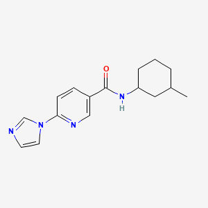 molecular formula C16H20N4O B7517288 6-imidazol-1-yl-N-(3-methylcyclohexyl)pyridine-3-carboxamide 