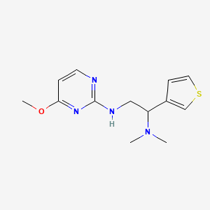 molecular formula C13H18N4OS B7517311 N'-(4-methoxypyrimidin-2-yl)-N,N-dimethyl-1-thiophen-3-ylethane-1,2-diamine 