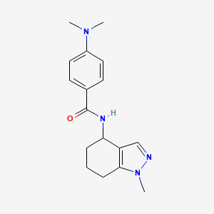 molecular formula C17H22N4O B7517441 4-(dimethylamino)-N-(1-methyl-4,5,6,7-tetrahydroindazol-4-yl)benzamide 