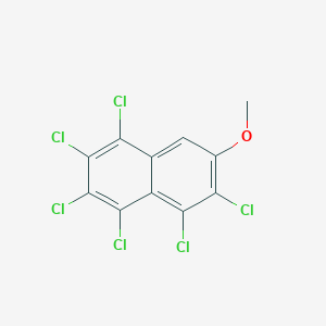 molecular formula C11H4Cl6O B075177 1,2,3,4,5,6-Hexachloro-7-methoxynaphthalene CAS No. 1506-15-6