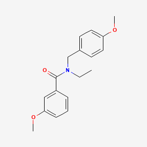 molecular formula C18H21NO3 B7517807 N-ethyl-3-methoxy-N-[(4-methoxyphenyl)methyl]benzamide 