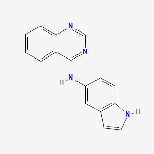 molecular formula C16H12N4 B7518434 N-(1H-indol-5-yl)quinazolin-4-amine 
