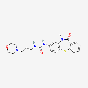 molecular formula C22H26N4O3S B7518446 N-(10-methyl-11-oxo-10,11-dihydrodibenzo[b,f][1,4]thiazepin-8-yl)-N'-(3-morpholin-4-ylpropyl)urea 
