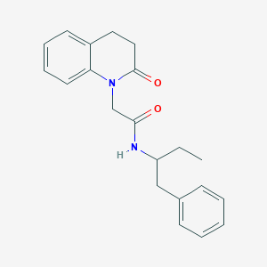 molecular formula C21H24N2O2 B7518515 2-(2-oxo-3,4-dihydroquinolin-1-yl)-N-(1-phenylbutan-2-yl)acetamide 