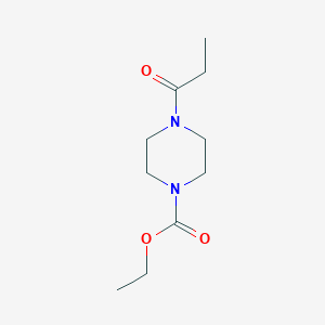 molecular formula C10H18N2O3 B7518639 Ethyl 4-propanoylpiperazine-1-carboxylate 