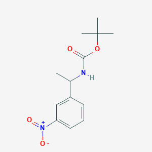 molecular formula C13H18N2O4 B7518642 tert-butylN-[1-(3-nitrophenyl)ethyl]carbamate 