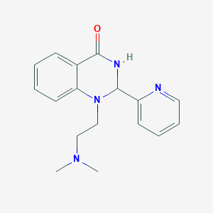 molecular formula C17H20N4O B075195 2,3-Dihydro-1-(2-(dimethylamino)ethyl)-2-(2-pyridyl)-4(1H)-quinazolinone CAS No. 1159-89-3