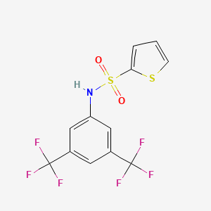 molecular formula C12H7F6NO2S2 B7519733 N-[3,5-bis(trifluoromethyl)phenyl]thiophene-2-sulfonamide 
