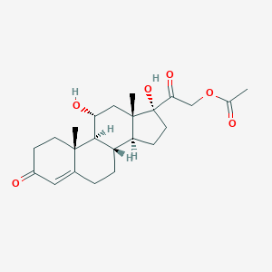 molecular formula C23H32O6 B075234 11α,17,21-三羟基孕-4-烯-3,20-二酮 21-乙酸酯 CAS No. 1250-97-1