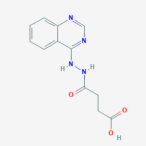 molecular formula C12H12N4O3 B7524207 4-Oxo-4-(2-quinazolin-4-ylhydrazinyl)butanoic acid 
