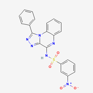 molecular formula C21H14N6O4S B7524224 3-nitro-N-(1-phenyl-[1,2,4]triazolo[4,3-a]quinoxalin-4-yl)benzenesulfonamide 