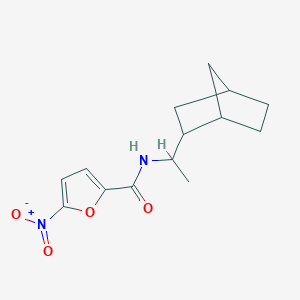 molecular formula C14H18N2O4 B7524716 N-[1-(2-bicyclo[2.2.1]heptanyl)ethyl]-5-nitrofuran-2-carboxamide 