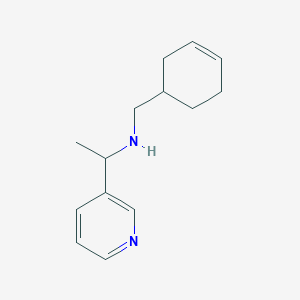 molecular formula C14H20N2 B7524858 N-(cyclohex-3-en-1-ylmethyl)-1-pyridin-3-ylethanamine 