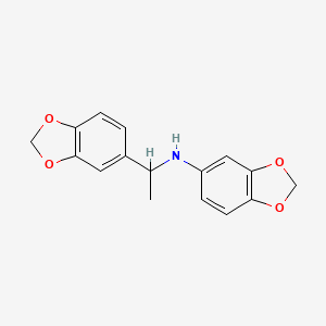 molecular formula C16H15NO4 B7524915 N-[1-(1,3-benzodioxol-5-yl)ethyl]-1,3-benzodioxol-5-amine 