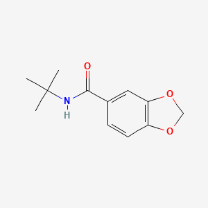 molecular formula C12H15NO3 B7525236 N-tert-butyl-1,3-benzodioxole-5-carboxamide 