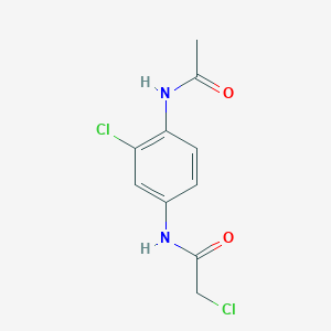 molecular formula C10H10Cl2N2O2 B7525369 N-(4-acetamido-3-chlorophenyl)-2-chloroacetamide 