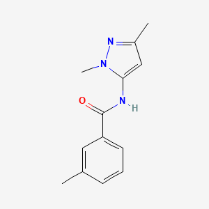 molecular formula C13H15N3O B7525414 N-(2,5-dimethylpyrazol-3-yl)-3-methylbenzamide 