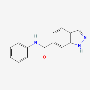molecular formula C14H11N3O B7525593 N-phenyl-1H-indazole-6-carboxamide 