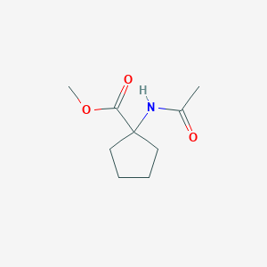molecular formula C9H15NO3 B7525687 Methyl 1-acetamidocyclopentane-1-carboxylate 