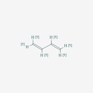 molecular formula C4H6 B075257 1,3-丁二烯，六氘代，反式 CAS No. 1441-56-1