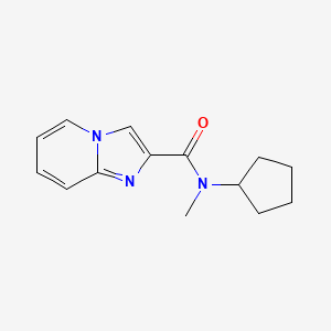 molecular formula C14H17N3O B7525706 N-cyclopentyl-N-methylimidazo[1,2-a]pyridine-2-carboxamide 