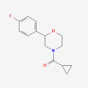molecular formula C14H16FNO2 B7525820 Cyclopropyl-[2-(4-fluorophenyl)morpholin-4-yl]methanone 