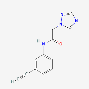 molecular formula C12H10N4O B7525843 N-(3-ethynylphenyl)-2-(1,2,4-triazol-1-yl)acetamide 