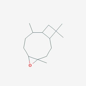 molecular formula C15H26O B075259 4,9,12,12-Tetramethyl-5-oxatricyclo[8.2.0.04,6]dodecane CAS No. 1209-61-6