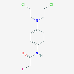 molecular formula C12H15Cl2FN2O B075260 N-[4-[bis(2-chloroethyl)amino]phenyl]-2-fluoroacetamide CAS No. 1492-93-9