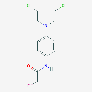 molecular formula C12H15Cl2FN2O B075260 Acetanilide, 4'-(bis(2-chloroethyl)amino)-2-fluoro- CAS No. 1492-93-9