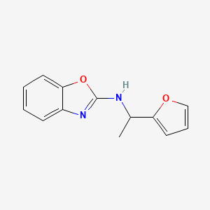 molecular formula C13H12N2O2 B7526043 N-[1-(furan-2-yl)ethyl]-1,3-benzoxazol-2-amine 