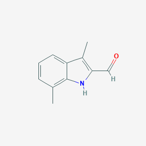 molecular formula C11H11NO B075268 3,7-Dimethyl-1H-indole-2-carbaldehyde CAS No. 1463-72-5