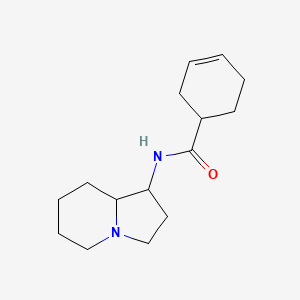 molecular formula C15H24N2O B7526859 N-(1,2,3,5,6,7,8,8a-octahydroindolizin-1-yl)cyclohex-3-ene-1-carboxamide 