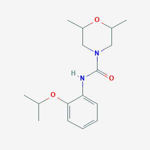 molecular formula C16H24N2O3 B7527081 2,6-dimethyl-N-(2-propan-2-yloxyphenyl)morpholine-4-carboxamide 