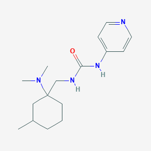 molecular formula C16H26N4O B7527877 1-[[1-(Dimethylamino)-3-methylcyclohexyl]methyl]-3-pyridin-4-ylurea 