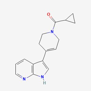 molecular formula C16H17N3O B7529123 cyclopropyl-[4-(1H-pyrrolo[2,3-b]pyridin-3-yl)-3,6-dihydro-2H-pyridin-1-yl]methanone 