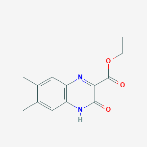molecular formula C13H14N2O3 B075300 ethyl 6,7-dimethyl-3-oxo-4H-quinoxaline-2-carboxylate CAS No. 1219-05-2