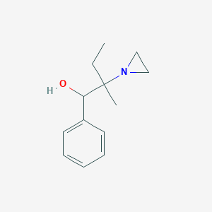 molecular formula C13H19NO B075303 2-(Aziridin-1-yl)-2-methyl-1-phenylbutan-1-ol CAS No. 1135-63-3