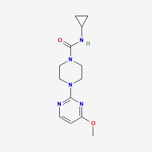 molecular formula C13H19N5O2 B7530524 N-cyclopropyl-4-(4-methoxypyrimidin-2-yl)piperazine-1-carboxamide 