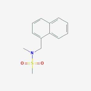 molecular formula C13H15NO2S B7530545 N-methyl-N-(naphthalen-1-ylmethyl)methanesulfonamide 