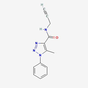 molecular formula C13H12N4O B7530558 N-Propargyl-1-phenyl-5-methyl-1H-1,2,3-triazole-4-carboxamide 