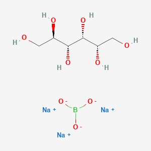 molecular formula C6H14BNa3O9 B075310 Glucitol, borate, sodium salt CAS No. 1337-26-4