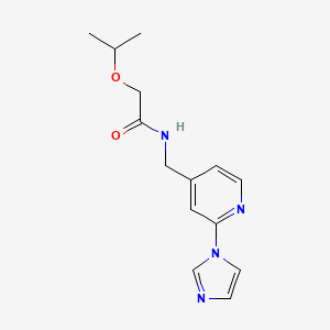 molecular formula C14H18N4O2 B7531085 N-[(2-imidazol-1-ylpyridin-4-yl)methyl]-2-propan-2-yloxyacetamide 