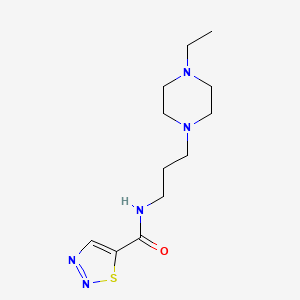 molecular formula C12H21N5OS B7531115 N-[3-(4-ethylpiperazin-1-yl)propyl]thiadiazole-5-carboxamide 