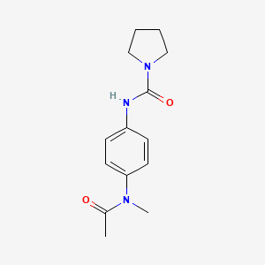 molecular formula C14H19N3O2 B7531619 N-[4-[acetyl(methyl)amino]phenyl]pyrrolidine-1-carboxamide 