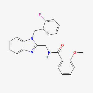 molecular formula C23H20FN3O2 B7531777 N-({1-[(2-FLUOROPHENYL)METHYL]-1H-1,3-BENZODIAZOL-2-YL}METHYL)-2-METHOXYBENZAMIDE 