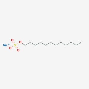 molecular formula C12H25O4S.Na<br>C12H25NaO4S B075320 Sodium dodecyl sulfate CAS No. 1334-67-4