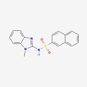 molecular formula C18H15N3O2S B7532221 N~2~-(1-METHYL-1H-1,3-BENZIMIDAZOL-2-YL)-2-NAPHTHALENESULFONAMIDE 