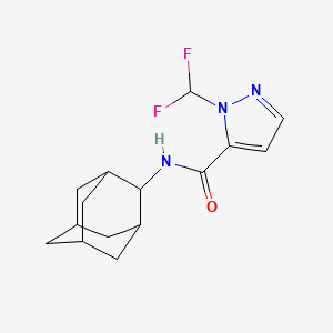 molecular formula C15H19F2N3O B7532244 N-(2-ADAMANTYL)-1-(DIFLUOROMETHYL)-1H-PYRAZOLE-5-CARBOXAMIDE 